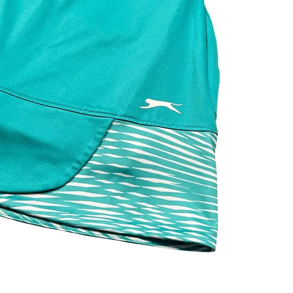 Slazenger Teal Aqua White Performance Active Golf Tennis Skort Womens Size XS